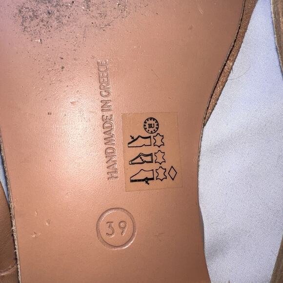 Ancient Greek Sandals Eu Size 39 US 8.5 Beige Studded Thong Ankle Strap Casual - Picture 10 of 11